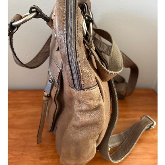 Fossil Long Live Vintage Taupe Leather Convertible Backpack main image 7